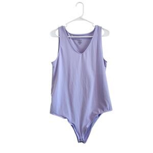 Torrid Foxy Sleeveless V Neck Preppy Tank Top Bodysuit Stretch Purple Size 2XL